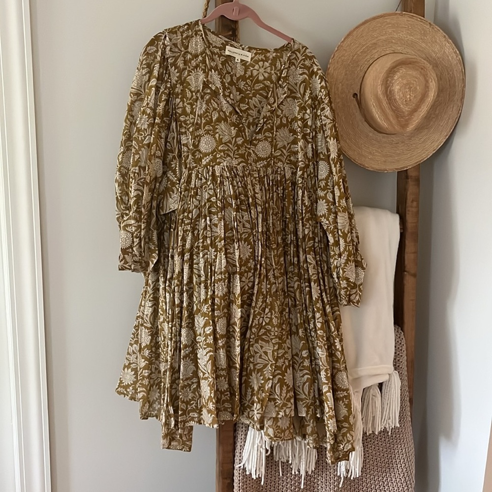 Daughters of India Kyra Mini Dress ~ Golden Palm XL SOLD OUT ON SITE